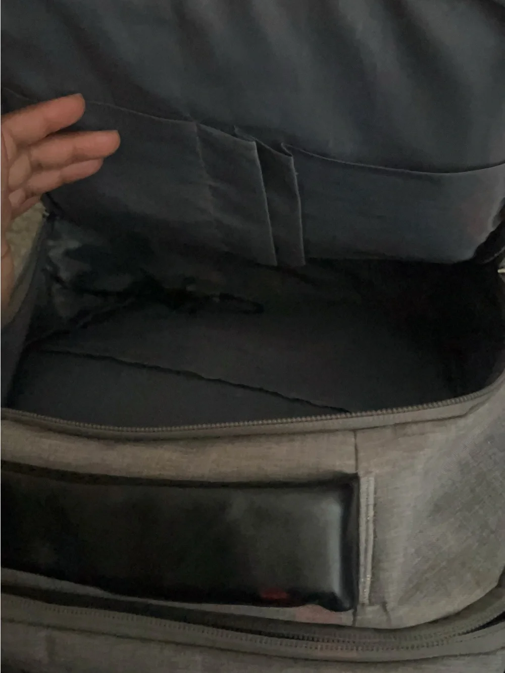 Izod Gray and Black Men's Backpack with Front Panel